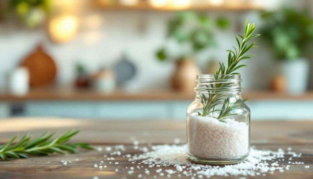 Weder Duftspray noch Raumduft: Dieses Glas mit Rosmarin und Salz parfümiert das Zuhause